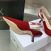 Fortok Dior J’Adior Slingback Pump Red Technical Fabric - 6