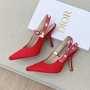 Fortok Dior J’Adior Slingback Pump Red Technical Fabric - 3