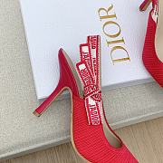 Fortok Dior J’Adior Slingback Pump Red Technical Fabric - 2