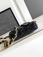 Fortok Chanel Bow Clutch With Chain Black 13x10x3.5cm  - 3