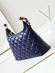 Fortok Chanel 24A Hobo Bag Navy AS4923 29x32x10cm - 3