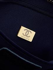 Fortok Chanel 24A Hobo Bag Navy AS4923 29x32x10cm - 4