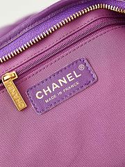 Fortok Chanel 24A Hobo Bag Purple AS4923 29x32x10cm - 6