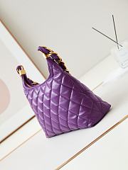 Fortok Chanel 24A Hobo Bag Purple AS4923 29x32x10cm - 5