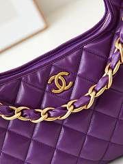 Fortok Chanel 24A Hobo Bag Purple AS4923 29x32x10cm - 4