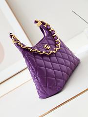 Fortok Chanel 24A Hobo Bag Purple AS4923 29x32x10cm - 2