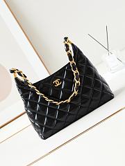 Fortok Chanel 24A Hobo Bag Black AS4923 29x32x10cm - 1