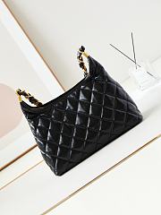 Fortok Chanel 24A Hobo Bag Black AS4923 29x32x10cm - 6