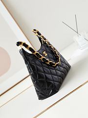 Fortok Chanel 24A Hobo Bag Black AS4923 29x32x10cm - 4