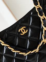 Fortok Chanel 24A Hobo Bag Black AS4923 29x32x10cm - 2