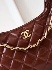 Fortok Chanel 24A Hobo Bag Brown AS4923 29x32x10cm - 2