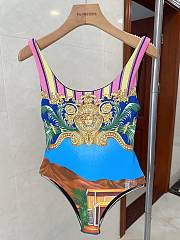 Fortok Versace One Piece Swimsuit Blue - 1