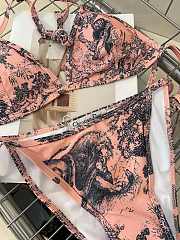 Fortok Dior Classic Animal Jungle Jouy Printed Bikini Pink - 5