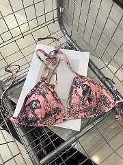 Fortok Dior Classic Animal Jungle Jouy Printed Bikini Pink - 2