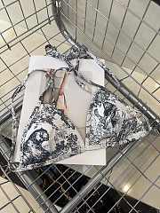 Fortok Dior Classic Animal Jungle Jouy Printed Bikini White - 3