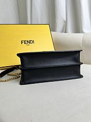 Fortok Fendi Brown and Black FF Kan U Leather Shoulder Bag 25x17x10cm - 2