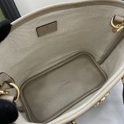 Fortok Gucci Ophidia Mini Tote Bag Beige & White GG Supreme Canvas 811716 22x18x10cm - 4