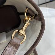 Fortok Gucci Ophidia Mini Tote Bag Beige & Ebony GG Supreme Canvas 811716 22x18x10cm - 5