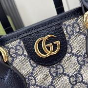 Fortok Gucci Ophidia Mini Tote Bag Beige & Blue GG Supreme Canvas 811716 22x18x10cm - 2