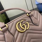 Fortok Gucci GG Marmont Small Top Handle Bag in Pink 795199 25.5x15.5x6.5cm - 3