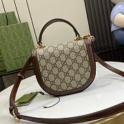 Fortok Gucci Horsebit 1955 Mini Top Handle Bag Beige 781387 18x15x6.5cm - 4