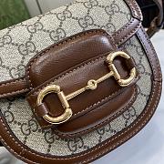 Fortok Gucci Horsebit 1955 Mini Top Handle Bag Beige 781387 18x15x6.5cm - 6