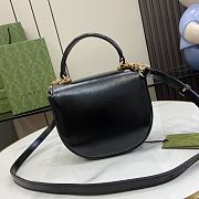 Fortok Gucci Horsebit 1955 Mini Top Handle Bag Black 781387 18x15x6.5cm - 2