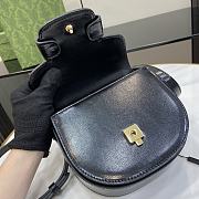 Fortok Gucci Horsebit 1955 Mini Top Handle Bag Black 781387 18x15x6.5cm - 3