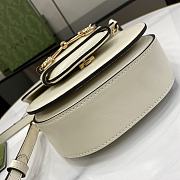 Fortok Gucci Horsebit 1955 Mini Top Handle Bag White 781387 18x15x6.5cm - 6