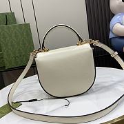 Fortok Gucci Horsebit 1955 Mini Top Handle Bag White 781387 18x15x6.5cm - 4