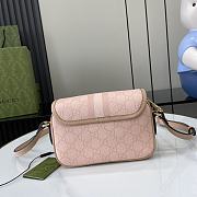 Fortok Gucci Ophidia GG Mini Shoulder Bag Dusty Pink GG Supreme Canvas 772239 19x13x5cm - 6