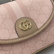 Fortok Gucci Ophidia GG Mini Shoulder Bag Dusty Pink GG Supreme Canvas 772239 19x13x5cm - 4