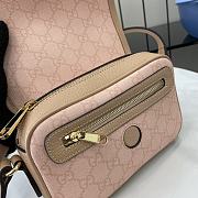 Fortok Gucci Ophidia GG Mini Shoulder Bag Dusty Pink GG Supreme Canvas 772239 19x13x5cm - 2