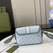 Fortok Gucci Ophidia GG Mini Shoulder Bag Dusty Blue GG Supreme Canvas 772239 19x13x5cm - 3