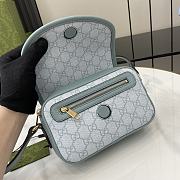 Fortok Gucci Ophidia GG Mini Shoulder Bag Dusty Blue GG Supreme Canvas 772239 19x13x5cm - 4