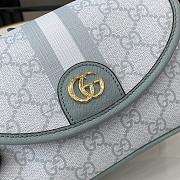 Fortok Gucci Ophidia GG Mini Shoulder Bag Dusty Blue GG Supreme Canvas 772239 19x13x5cm - 5