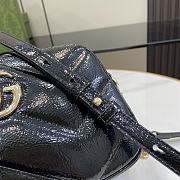 Fortok Gucci GG Marmont Small Shoulder Bag Black Patent Leather 802448 24x13x7cm - 4