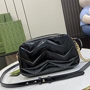 Fortok Gucci GG Marmont Small Shoulder Bag Black Patent Leather 802448 24x13x7cm - 3