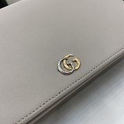 Fortok Gucci GG Marmont Chain Wallet Grey Two-toned Double G 790060 12.5x20x4cm - 3
