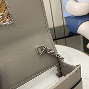 Fortok Gucci GG Marmont Chain Wallet Grey Two-toned Double G 790060 12.5x20x4cm - 2