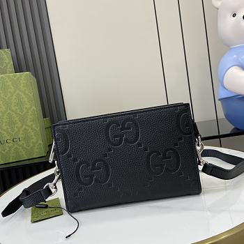 Fortok Gucci Jumbo GG Mini Bag Black 795240 15x22x4.5cm