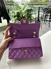 Fortok Chanel Classic Flap Bag Purple Caviar Leather 01117 23cm - 6