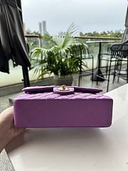 Fortok Chanel Classic Flap Bag Purple Caviar Leather 01117 23cm - 4