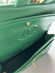 Fortok Chanel Classic Flap Bag Green Caviar Leather 01117 23cm - 5