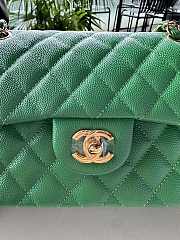 Fortok Chanel Classic Flap Bag Green Caviar Leather 01117 23cm - 2