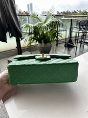 Fortok Chanel Classic Flap Bag Green Caviar Leather 01117 23cm - 4