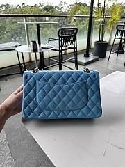 Fortok Chanel Classic Flap Bag Blue Caviar Leather 01117 23cm - 6