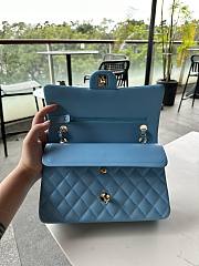 Fortok Chanel Classic Flap Bag Blue Caviar Leather 01117 23cm - 4