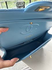 Fortok Chanel Classic Flap Bag Blue Caviar Leather 01117 23cm - 3