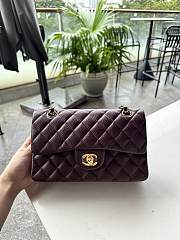 Fortok Chanel Classic Flap Bag Burgundy Caviar Leather 01117 23cm - 1